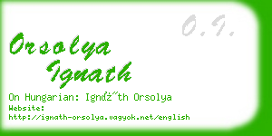 orsolya ignath business card